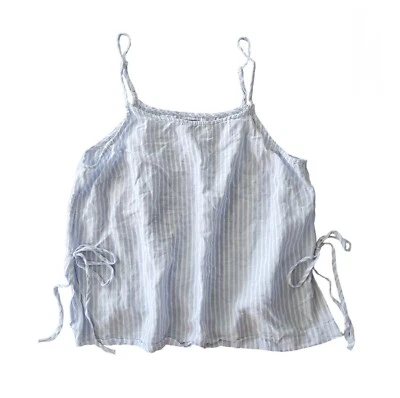Gap Body Women's XS Striped Side Tie Cami Top Tank Blue White Sleepwear - Image 1 of 4