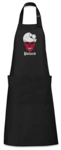 Poland Football Skull I Grillschürze Kochschürze polnische Polen Flagge Fußball - Picture 1 of 1