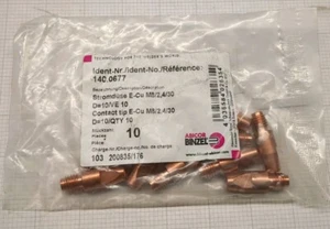 ABICOR BINZEL 2.4 mm contact Tips ( pack of 10) 8mm thread. 140.0677 - Picture 1 of 4
