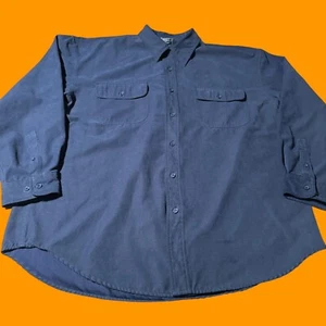 Knightsbridge Casual Shirt Mens L Black Button Up Long Sleeve Pockets Polyester - Picture 1 of 7