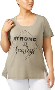 Neu Ideology T-Shirt Übergröße stark und furchtlos, 1X - Bild 1 von 1