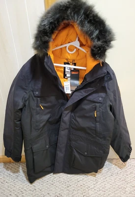Timberland Men's Faux Fur Hood Parka Black w/Dryvent Techology NWT (Size Large) - Image 1 of 4