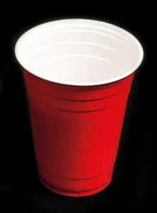 10x Red Plastic Party Cups Tumblers Reusable 455ml 16oz Drinks Beer Pong Glasses - Picture 1 of 6