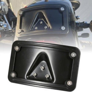 3148 Curved Laydown License Plate Mount with Frame Compatible with Harley Dav... - Picture 1 of 5