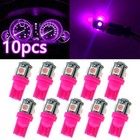 10PCS T10 194 168 W5W 5050 SMD Pink LED Car Wedge Tail Side Lights Lamp Bulbs