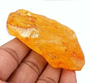 294 Ct Lemon Topaz Natural EGL Certified Uncut Rough Loose Gemstone 71x31mm 4SUE - Picture 1 of 8