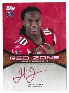¡Tarjeta autógrafa #75/100 de Julio Jones 2011 Topps Rookie Red Zone! - Imagen 1 de 1