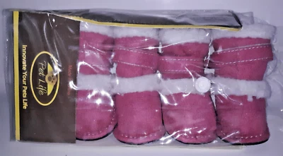 Pet Life Paw Wear Pink Size 3 Small Insulated Pet Shoes New Open Package - Image 1 of 4
