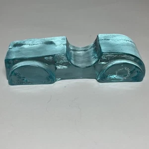 V NASON Italy Murano Glass Ice Blue Cabriolet Car / VINTAGE COLLECTABLE / Signed - Picture 1 of 9