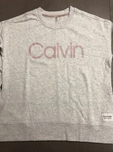Calvin Klein Performance Women's Logo Cropped Sweatshirt, Heather Gray, Medium - Picture 1 of 5