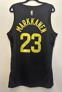 LAURI MARKKANEN Autographed Utah Jazz Basketball Jersey #23 JSA COA