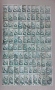 REPUBBLICA - 100 FRANCOBOLLI DA 10 LIRE - ITALIA AL LAVORO - 1950 - USATI - Foto 1 di 1