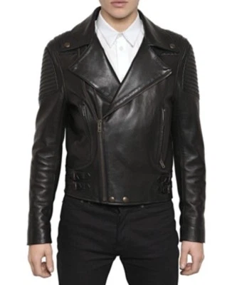 NWOT Nappa Leather Givenchy Leather Ribbed Biker Jacket - SUPER Rare Sz 50 - Image 1 of 4