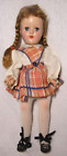 Vintage Ideal Toni Doll, Light Brown Hair, Blue Sleep Eyes, Tagged Dress, 15"