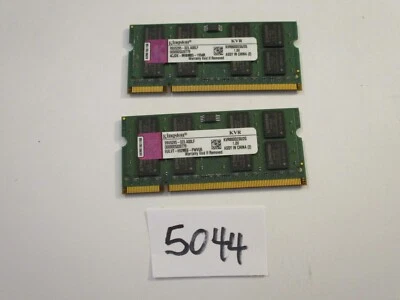 Kingston 2x2Gb=4Gb 800Mhz PC2-6400 DDR2 SODIMM laptop memory RAM (5044) - Image 1 of 2
