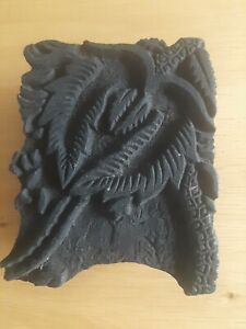 vintage Indian and-carved wooden printing block for printing on fabric/paper etc