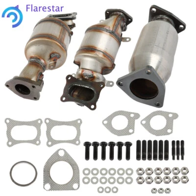 3Pcs Catalytic Converter Set For 2009-2015 Honda Pilot V6 3.5L 45131-45132-16447 - Image 1 of 4