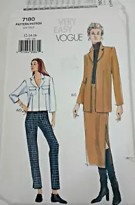 Vogue 7180 Damen Jacke Unterteil Schnittmuster Gr. 12-16 Neu Umschlagschaden - Bild 1 von 7