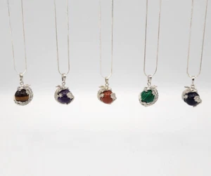 Dragon Necklace Chakra  Healing Crystal 16MM Sphere Ball Pendant / 20" Chain - Picture 1 of 20