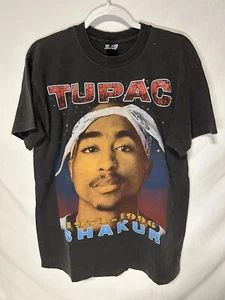 Vintage Tupac Shakur T-Shirt Makaveli Against All Odds Single Stitch GEM Sz. L! - Picture 1 of 8
