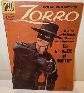 Dell FOUR COLOR Comics #1003 Walt Disney's ZORRO VF 7.5. Graded Value Over $140!