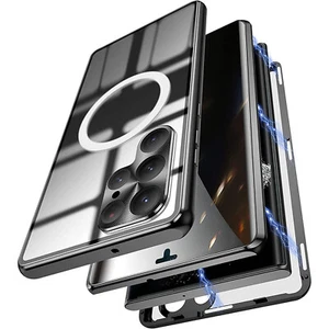 Double-sided Magnetic Phone Case Shockproof Cover For Samsung Galaxy S23 Ultra - Picture 1 of 6