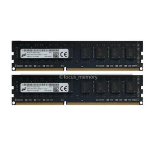 Micron 16GB 2x8GB RAM DDR3 1600MHz PC3-12800 Non-ECC Desktop DIMM Memory 240PIN - Picture 1 of 5