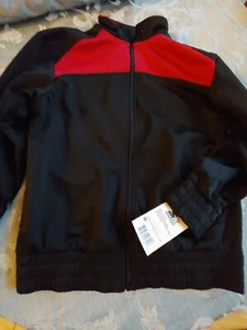 Boys New Starter Jacket Size 8 Black With Red Trim - Picture 1 of 3