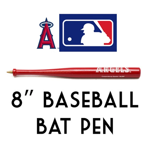 8 Inch Red Los Angeles Angels Baseball Bat Ball-Point Pen Makes a Great Gift Cover