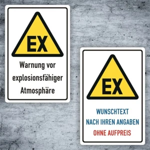 Escudo ¡Cuidado! Atmósfera explosiva ASR A1.3 DIN 4844-2 D-W021 - Imagen 1 de 3