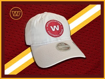 Womens Washington Commanders NFL New Era White & Burgundy 9TWENTY Adjustable Hat - Image 1 of 4