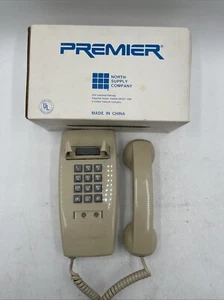 Vintage GTE Touch Button Wall Phone HAC 2554-20M Tested Good Condition Beige - Picture 1 of 7