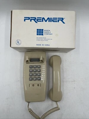 Teléfono de Pared Vintage GTE Botón Táctil HAC 2554-20M Probado Buen Estado Beige Foto 1 de 4