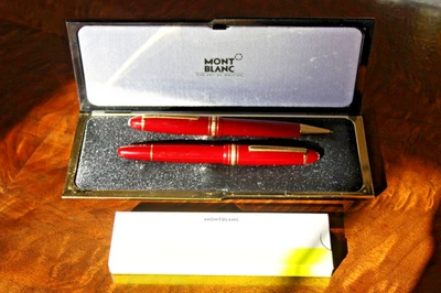 (LOTE DE 2 resaltadores Montblanc Meisterstuck LeGrand 166 + lápiz mecánico 167 Foto 1 de 4