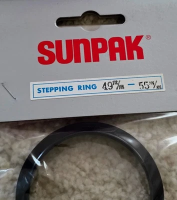 49-55mm Metal Step Up Adapter Ring 49mm Lens to 55mm Filter Converter E49-E55 - Image 1 of 4