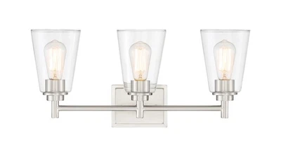 Tocador de baño Designers Fountain 95703 W Westin 3 luces 23" W - platino satinado Foto 1 de 4