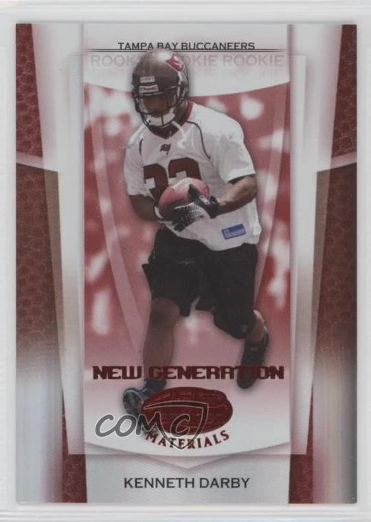 2007 Leaf Certified Materials New Generation Mirror Red Kenneth Darby Rookie RC - Image 1 of 2