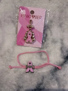 Rare Plain 3D PINKTOBER Ribbon guitar HRC Hard Rock Pin 20 NV New - Picture 1 of 5
