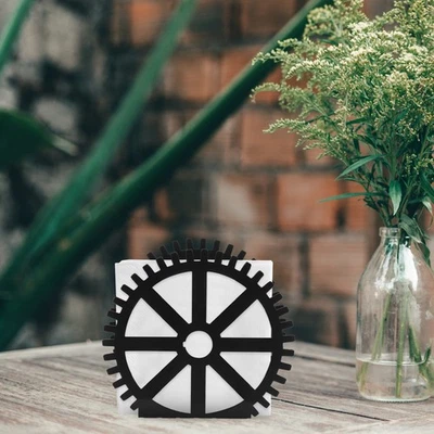  Porta Tovaglioli Da Tavolo Del Tessuto Desktop Tovagliolo Di Ferro - Immagine 1 di 4