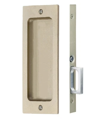 Emtek 2124TWB Rectangular Passage Pocket Door Mortise Lock Tumbled White Bronze - Image 1 of 2