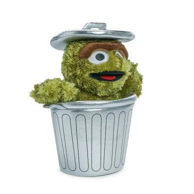 Plush - Kidrobot Sesame Street Oscar the Grouch in Trash Can 13" Soft Doll NEW - Image 1 of 4