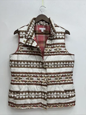 Charter Club Women’s Multicolor Puffer Vest- Size Medium - Image 1 of 4