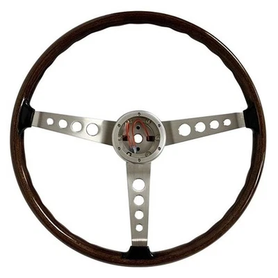 For Ford Mustang 1965-1973 Scott Drake 3-Spoke Walnut Wood Steering Wheel - Изображение 1 из 2