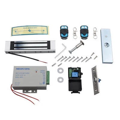 Durable 433mhz Door Access Control System, Electric Magnetic Lock, 2 Wireless RC - Image 1 of 4