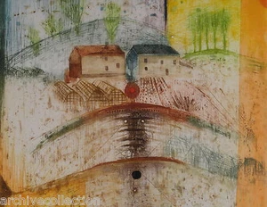  Grabado aguatinta Rene Carcan "Au dela des Fleur"" - Imagen 1 de 3