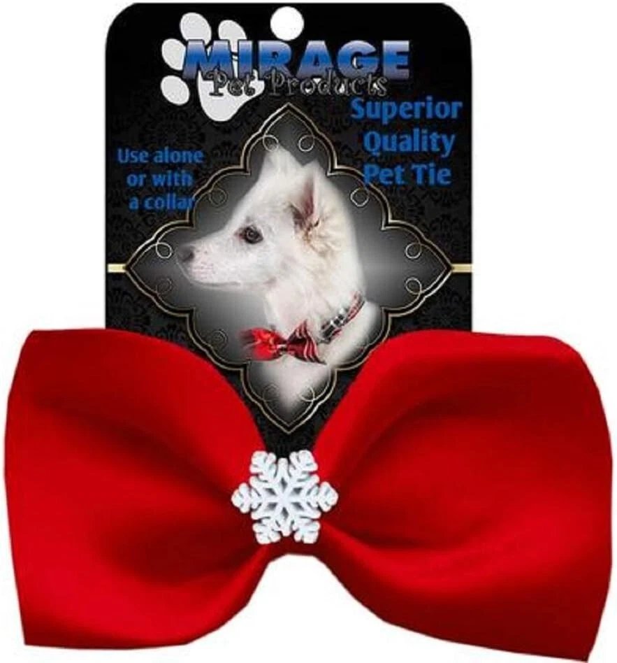 Snowflake Widget Pet Bowtie Red - Image 1 of 1