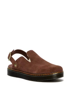 Dr Martens Men's Carlson Mules Brown Suede Lined NWT - Picture 1 of 6
