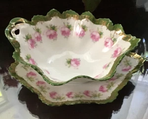 Antike MZ Moritz Zdekauer Mayonnaise Schale & Unterteller - Österreich #9522 - Bild 1 von 9