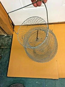 BS4 Vintage gebrauchter Draht Fischkorb Kabinendekor nur - Bild 1 von 3