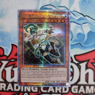 Yugioh Asian English Felis Lightsworn Archer CR04-AE106 QCSE Original - Image 1 of 2